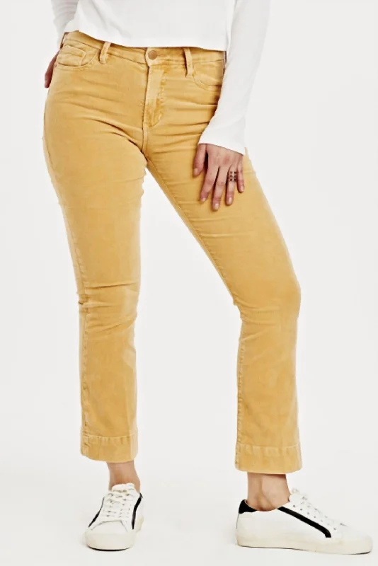 Jeanne Sunset Jean In Gold Comfortable Low-Rise Jeans