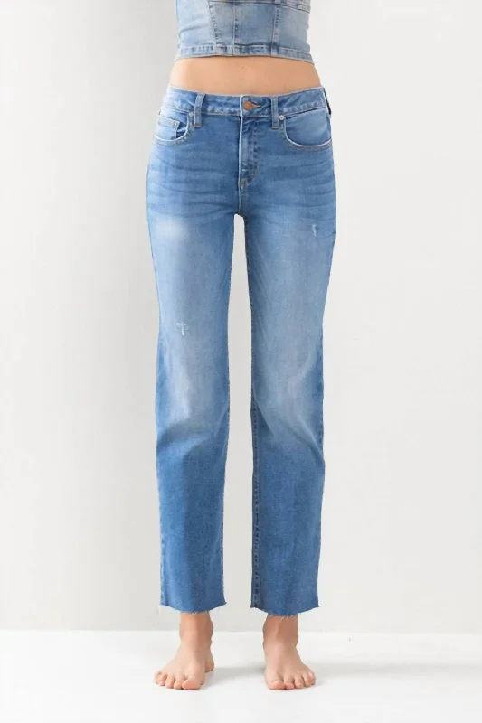 Jenna Cropped Raw Hem Jeans In Light Wash Casual Distressed Skinny Jeans