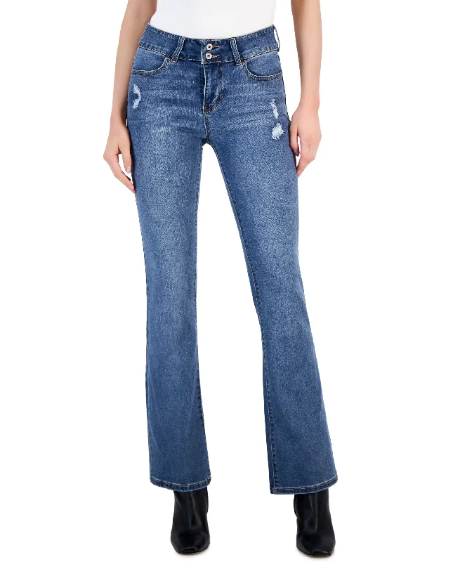 Juniors' Mid-Rise Bootcut Jeans Trendy Plus Size Jeans