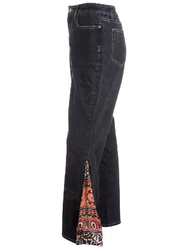 Label Black Boho Flare Jeans Cozy Tencel Blend Denim Jeans