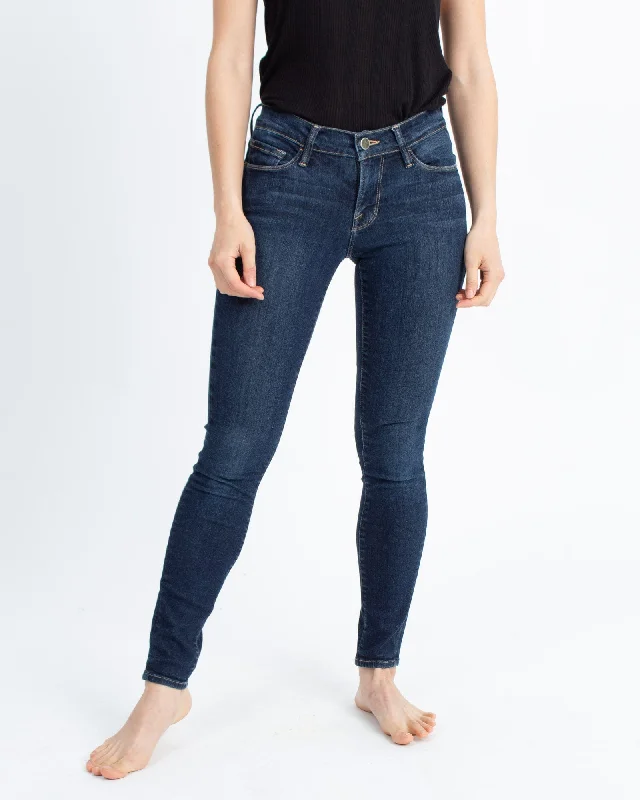 "Le Skinny de Jeanne" in Blue Wash Stylish Acid-Wash Jeans