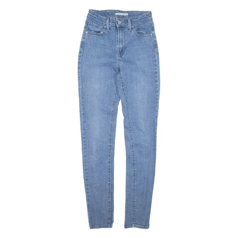 LEVI'S 721 High Rise Jeans Blue Denim Slim Skinny Womens W23 L32 Casual Wide-Legged Denim Jeans