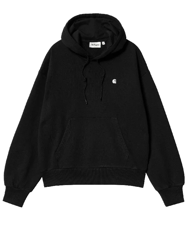 Hoodie woman I032644 0M4XX W CASEY BLACK CARHARTT WIP Hoodie with Double Zipper Versatile Adjustable