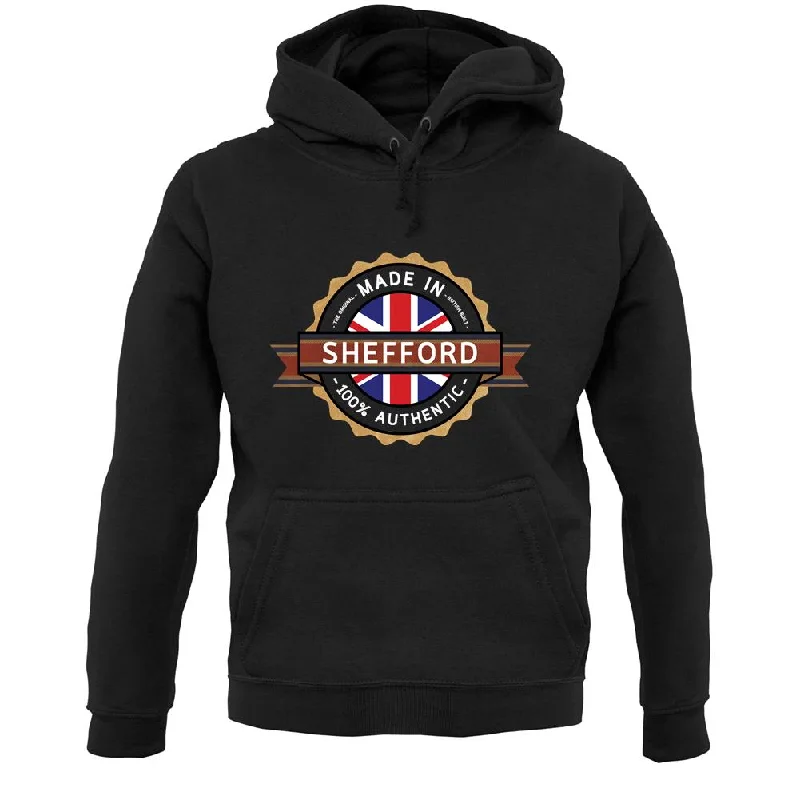 Made In Shefford 100% Authentic Unisex Hoodie Hoodie with Cuffed Sleeves Snug Secure