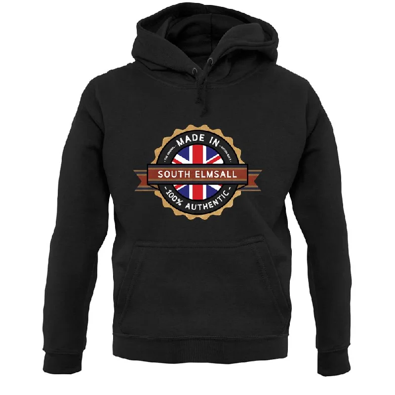 Made In South Elmsall 100% Authentic Unisex Hoodie Hoodie with Hem Embroidery Detailed Premium