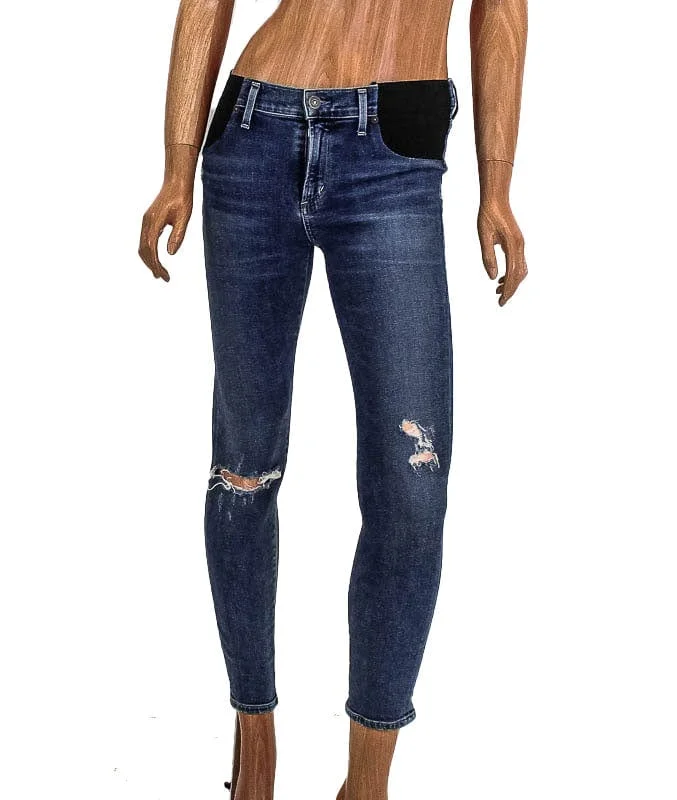 Maternity "Avedon Ankle Ultra Skinny" Jeans Classic Blue Denim Jeans