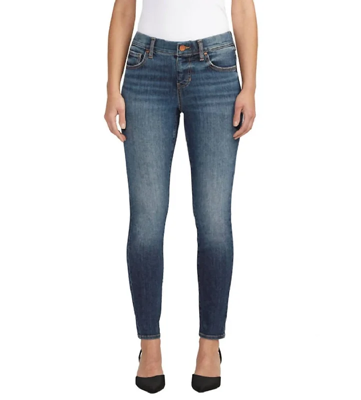 Mid Rise Maya Skinny Jeans In Night Flight Blue Stylish High-Waisted Denim