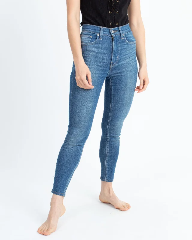 "Mile High Super Skinny" Blue Jeans Fashionable Straight Fit Denim