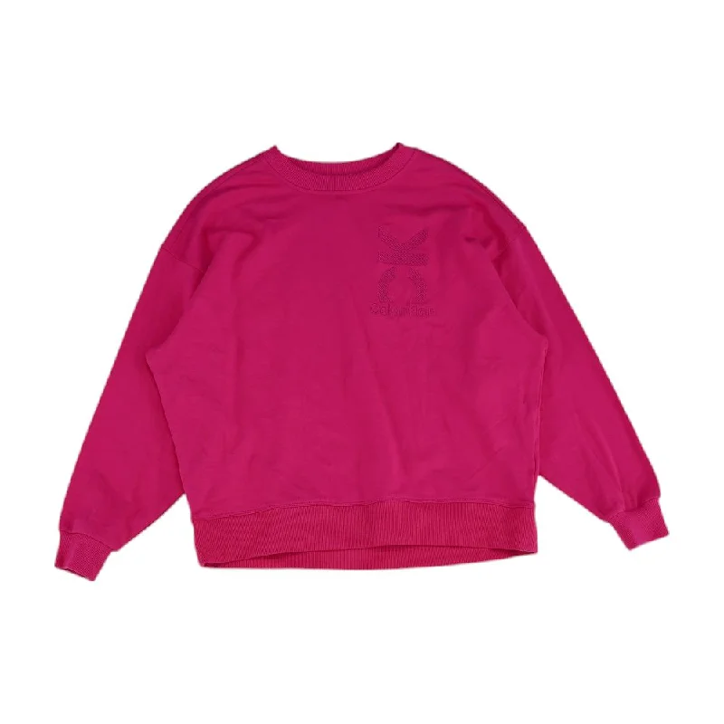 Pink Solid Sweatshirt Hoodie with Drawcord Adjustable Secure