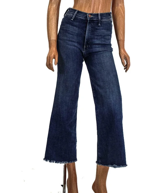 "The Swooner Roller Crop Fray" Jean Fashionable Straight Cut Jeans