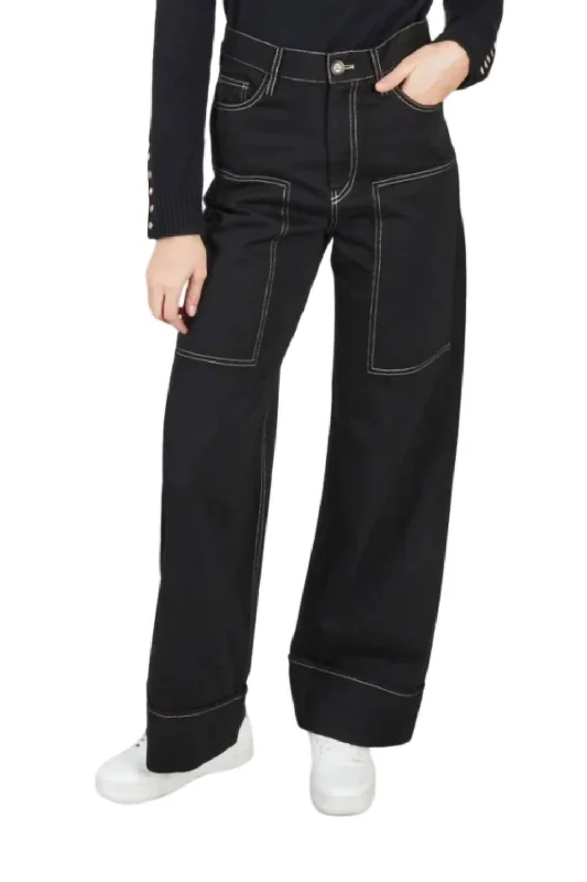 Velde Jeans In Black Stylish Cargo Style Jeans