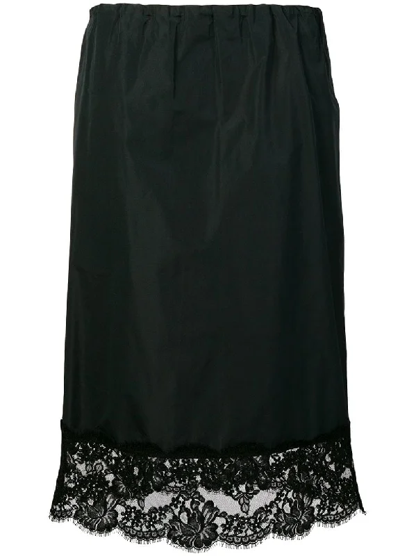 lace-panelled skirt flowy skirt hem