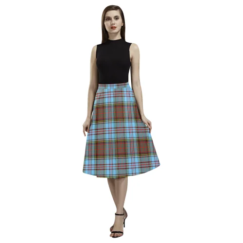 Anderson Ancient Tartan Aoede Crepe Skirt leather skirt bold