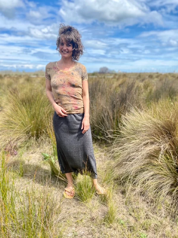 Arlo Skirt Silver linen skirt natural