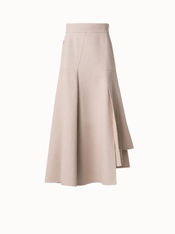 Asymetrical Midi Skirt in Cotton Double-Face corduroy skirt cozy