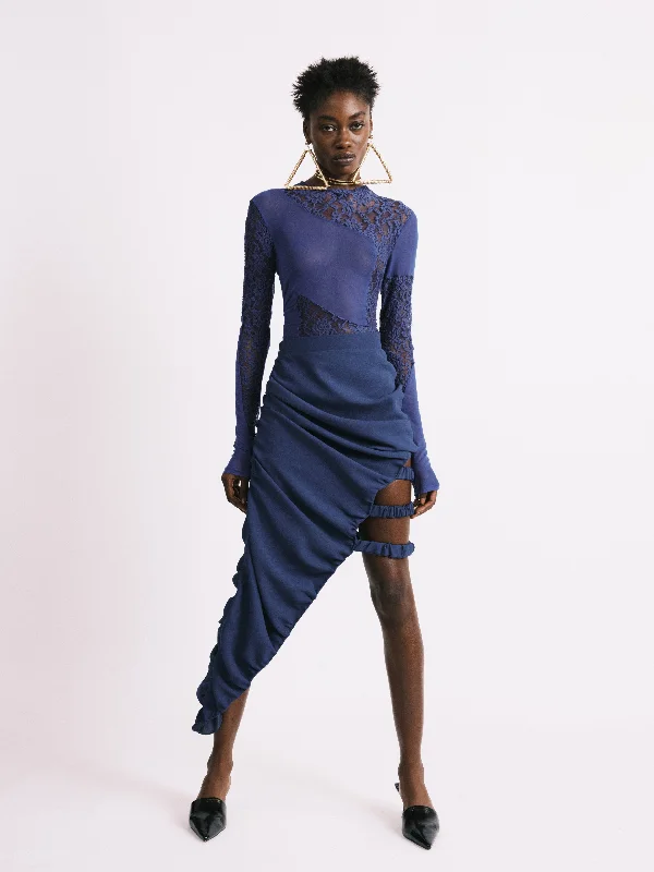 ASYMMETRICAL SKIRT pleated skirt texture