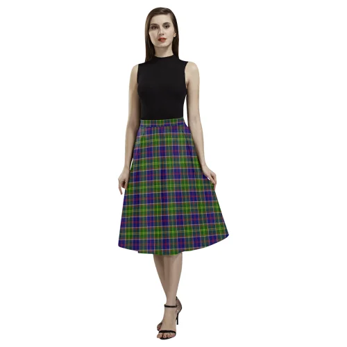 Ayrshire District Tartan Aoede Crepe Skirt low waist skirt