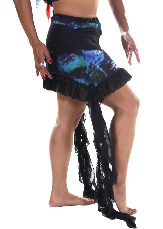 Belly Dance Short Pattern Skirt | URBAN SHIMMER SKIRT velvet skirt glossy