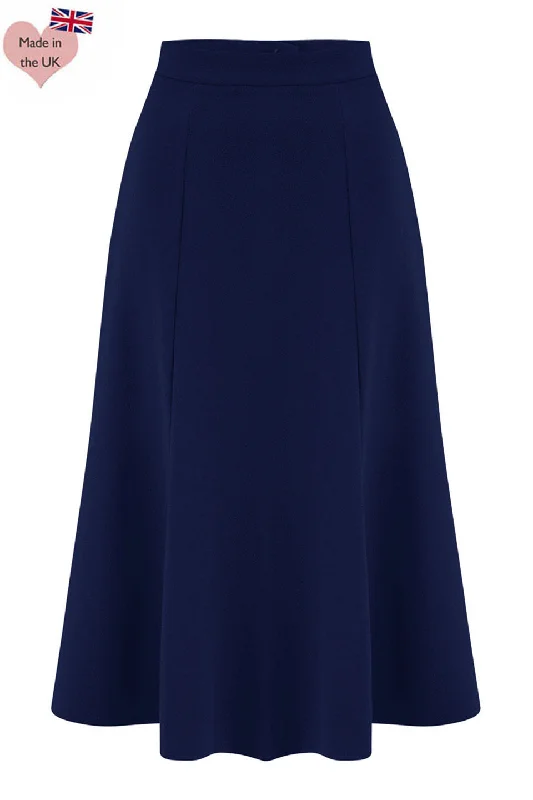 Bette Midi Skirt in Navy cashmere skirt fine