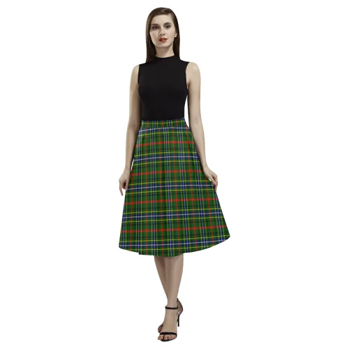 Bisset Tartan Aoede Crepe Skirt zip skirt side