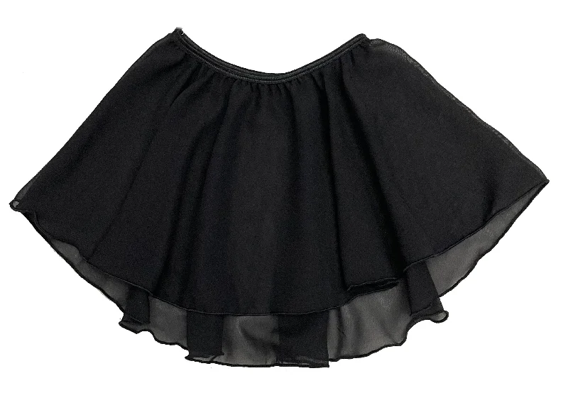 Black Chiffon Hi-Low Skirt vintage skirt charm