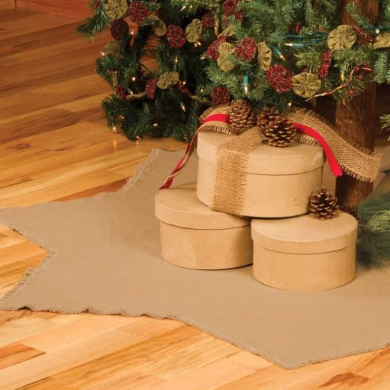 Burlap Natural Christmas Tree Skirt 48 VHC Brands corduroy skirt cozy