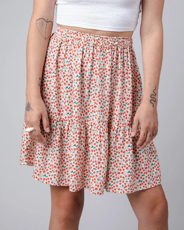Cherry Short Skirt Sand chiffon skirt floaty