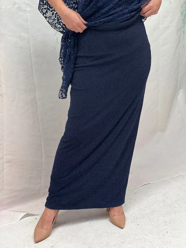 Conny Navy Jersey Skirt velvet skirt plush