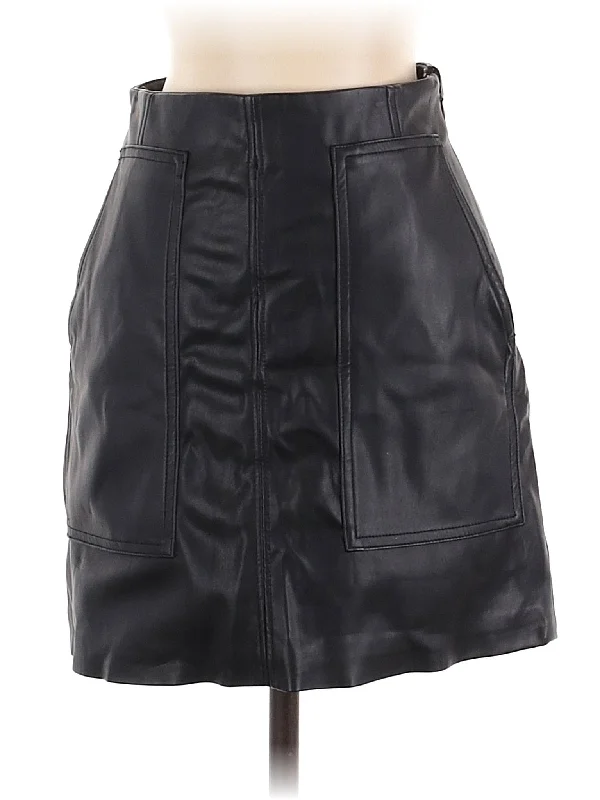 Faux Leather Skirt modal blend skirt