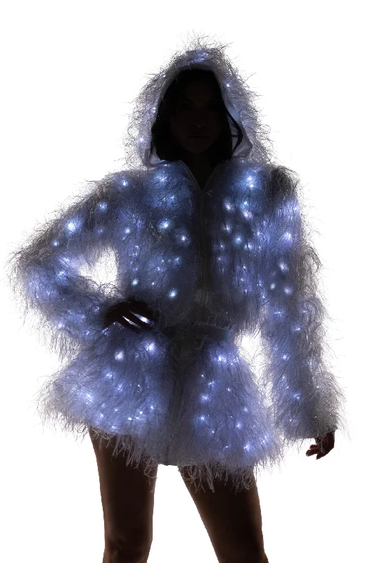 FE299 - Light-Up Lurex Shag Skirt vintage skirt charm
