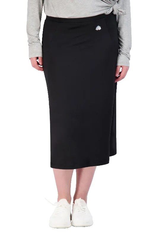 Fit Skort 26"-Black velvet skirt luxury