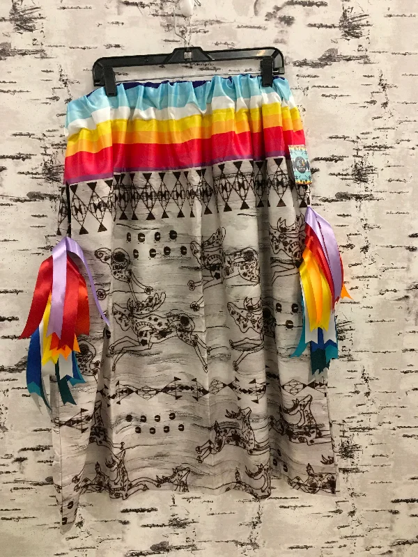 Handmade Burned Birch Rainbow Ribbon Skirt chiffon skirt floaty
