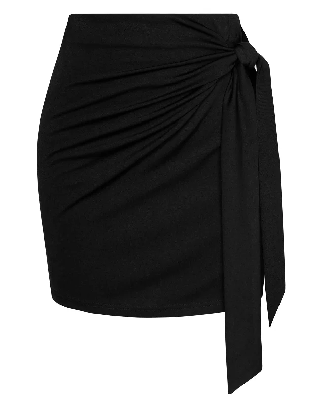 KK Women Plaided Skirt Casual Elastic Waist Mid-Thigh Length Bodycon Skirt corduroy skirt comfortable