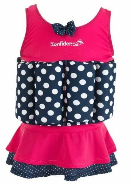 Konfidence float suit - pink polka skirt cashmere skirt soft