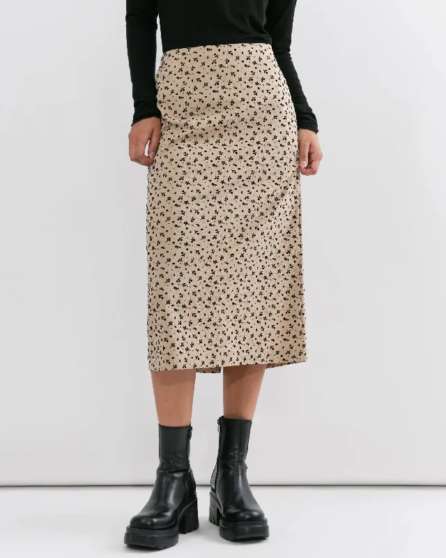 Leah Midi Skirt linen skirt breathable