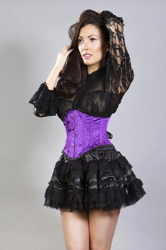 Lolita Mini Burlesque Skirt In Satin velvet skirt glossy