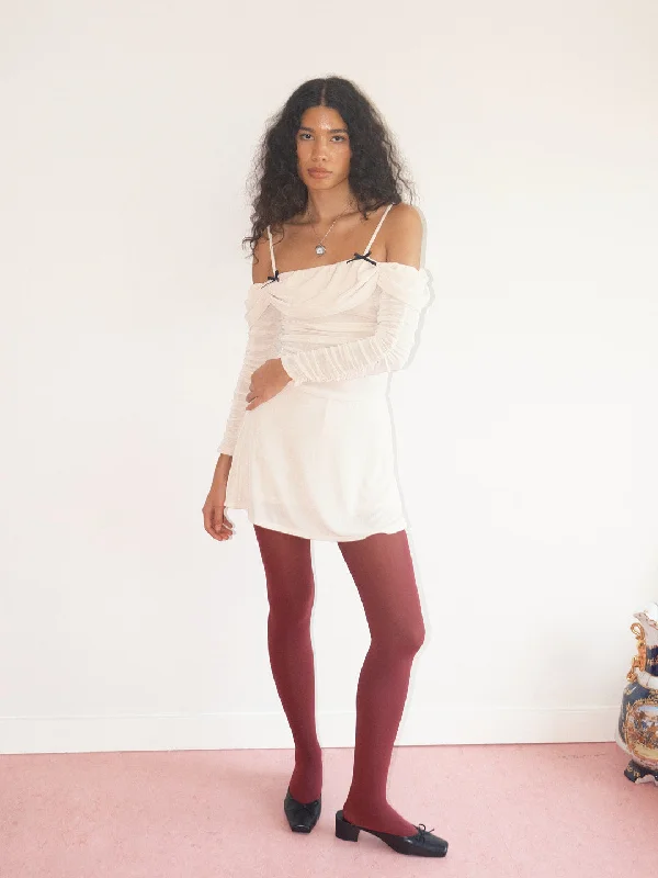 Darcy Skort - Vanilla Slinky slim fit skirt