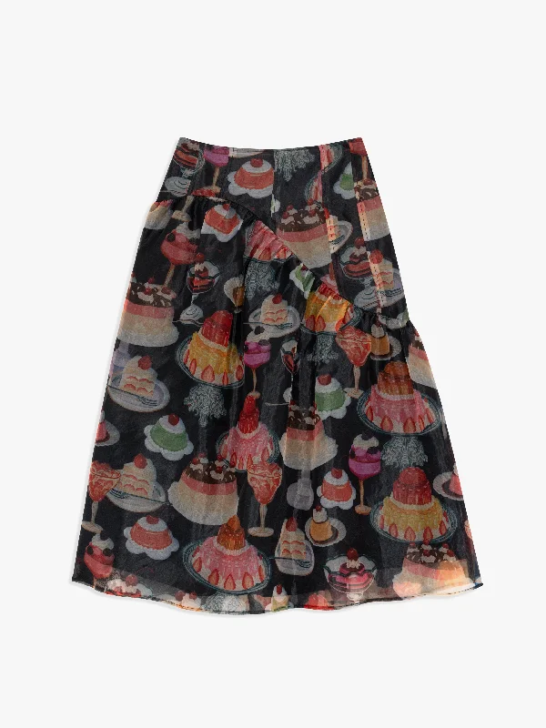 Maeve Midi Skirt - Dessert Table denim skirt classic