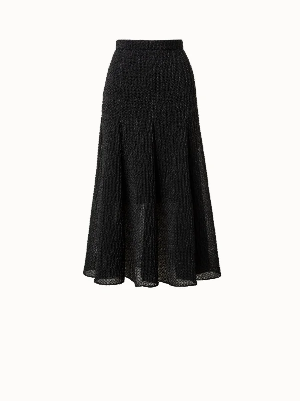 Metallic 3D Organzino Midi Skirt denim skirt classic