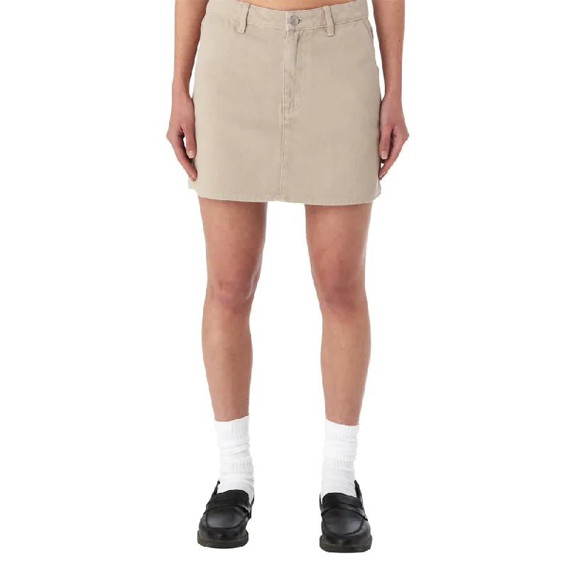 OBEY JENNY OVERDYED SKIRT // SILVER GREY ruffled skirt detail