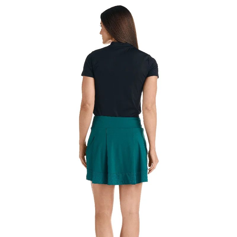Opal Teal Skort - FINAL SALE velvet skirt glossy