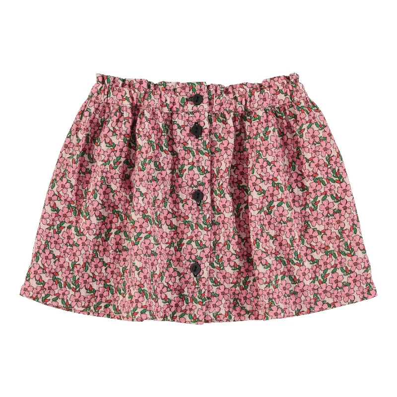 PIUPIUCHICK PINK FLOWER  SKIRT chiffon skirt airy