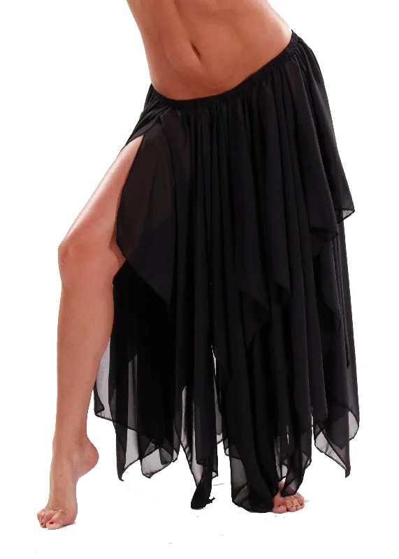 Plus Size 13 Panel Chiffon Skirt silk skirt elegant