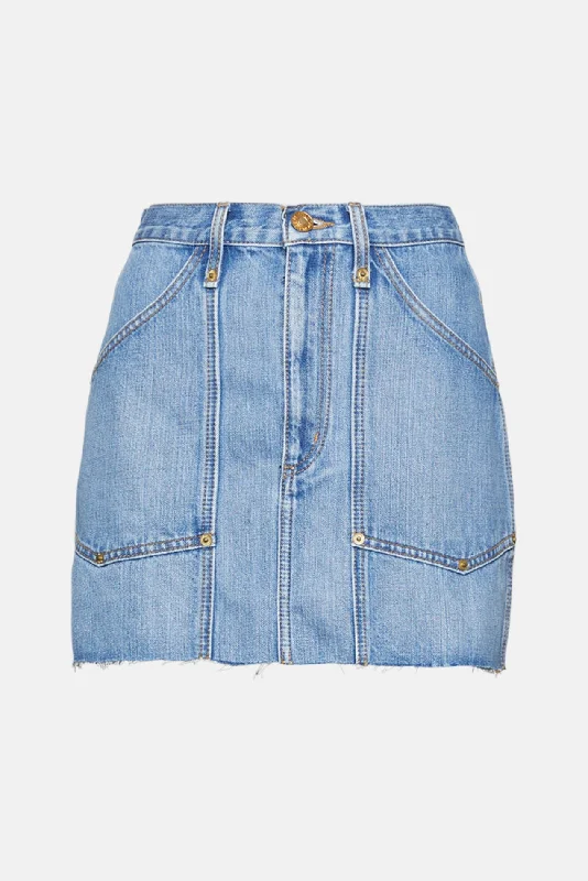 Workwear Skirt Wasted Indigo wool skirt warm