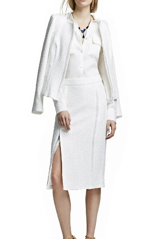 Double Zipper Straight Skirt velvet skirt luxurious