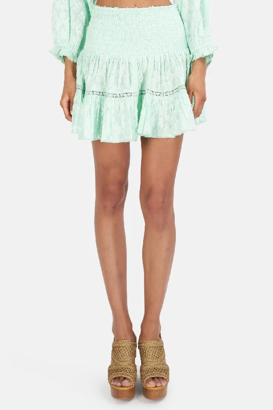 Pomponette Jacquard Skirt Almond modal blend skirt