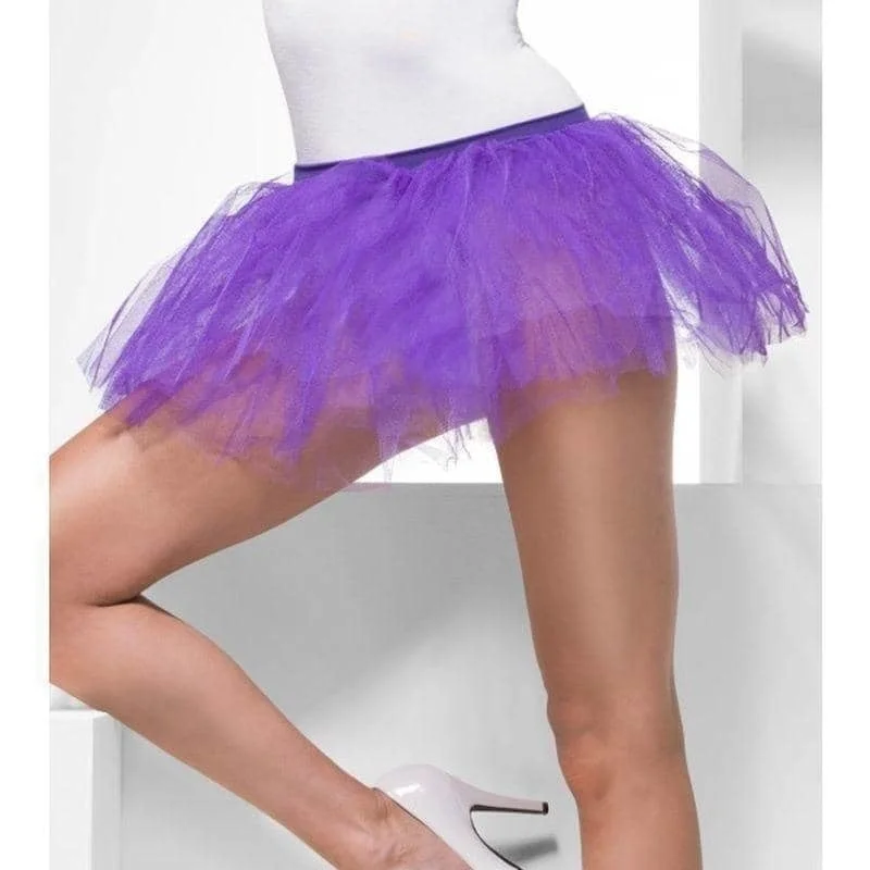 Tutu Underskirt Adult Purple button skirt front