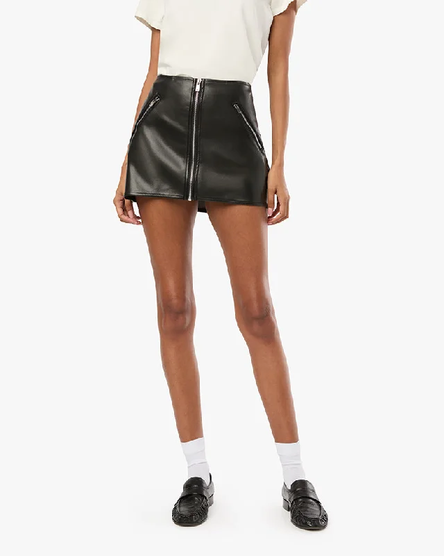 Vegan Leather Mini Skirt chiffon skirt airy