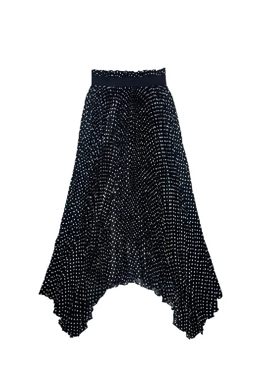 Zaikamoya Polka Dot Florence Skirt chiffon skirt flowing